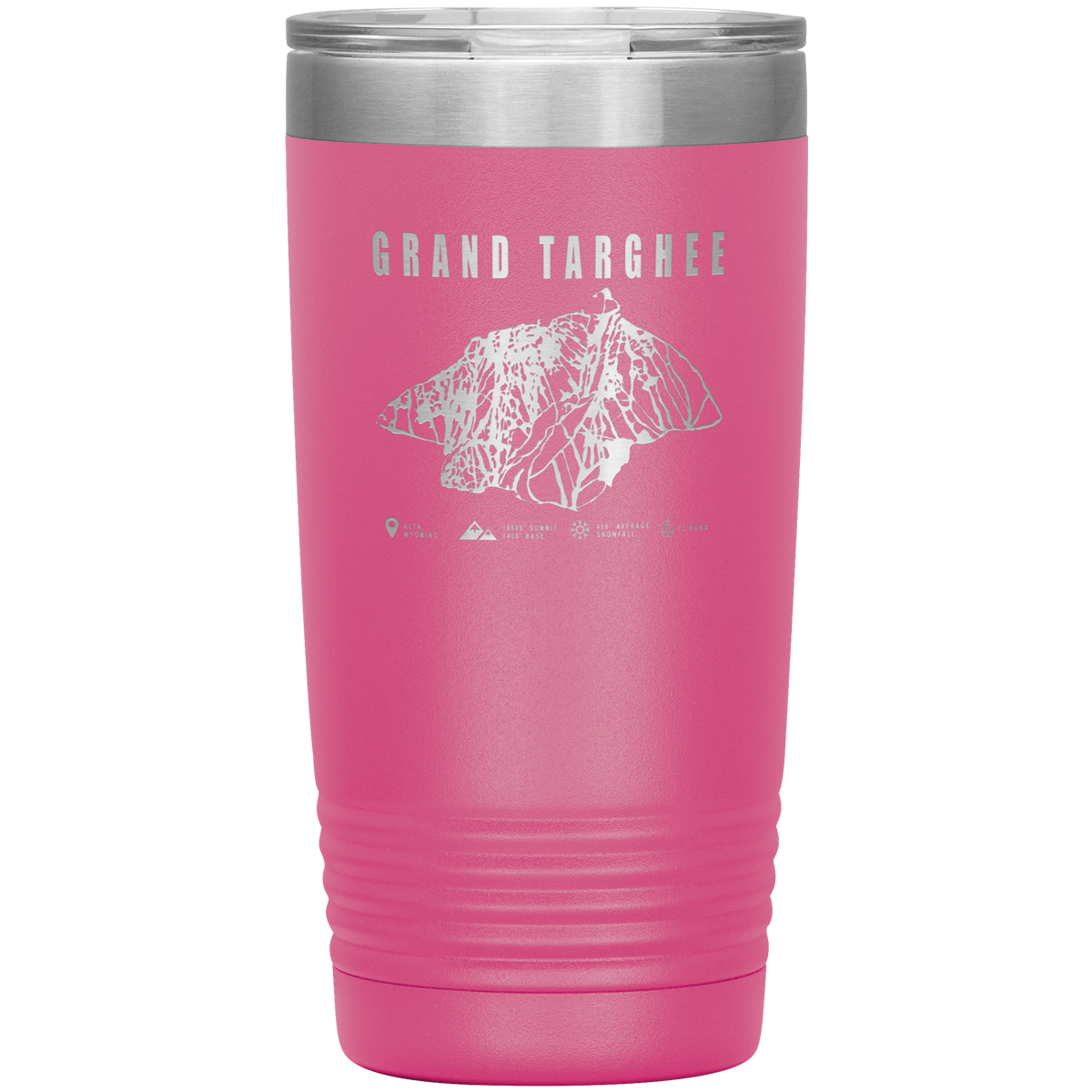 Grand Targhee Wyoming Ski Trail Map 20oz Tumbler - Powderaddicts