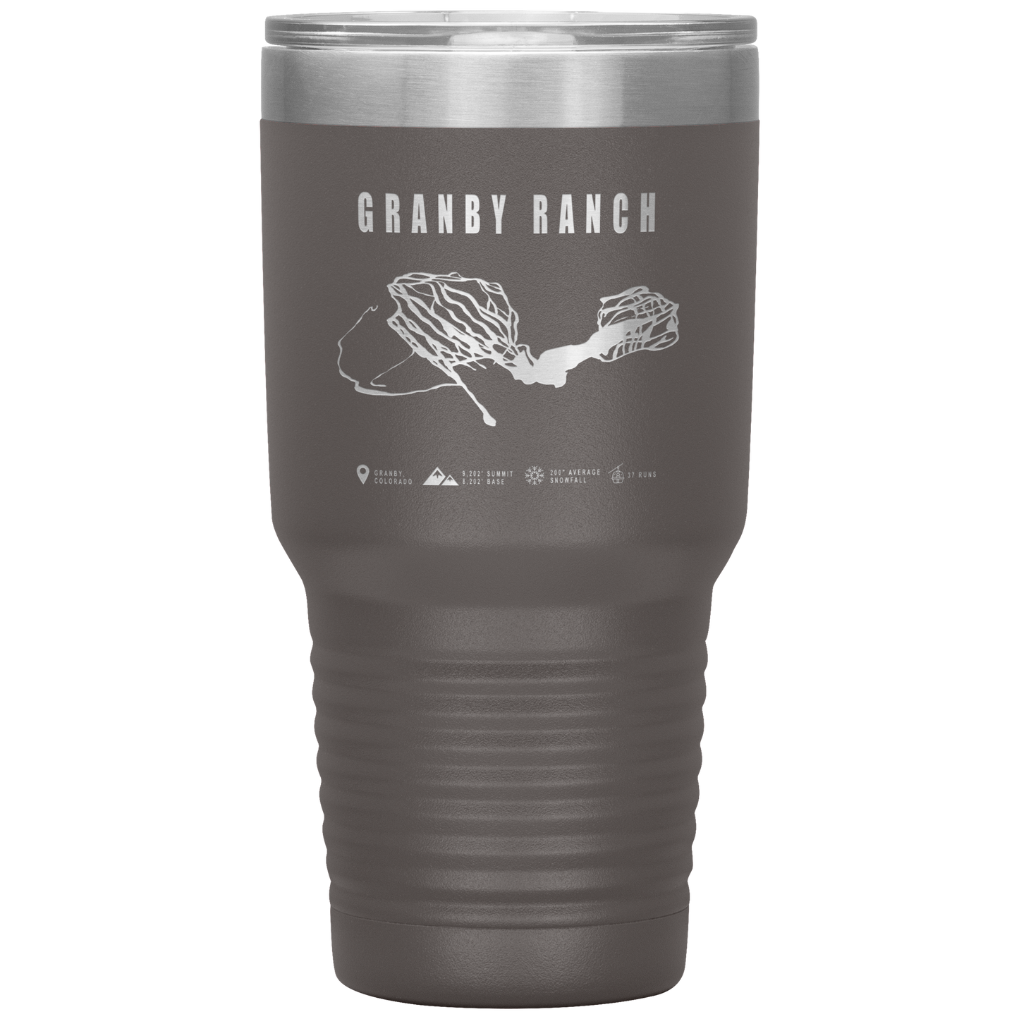 Granby Ranch Colorado Ski Trail Map 30oz Tumbler - Powderaddicts