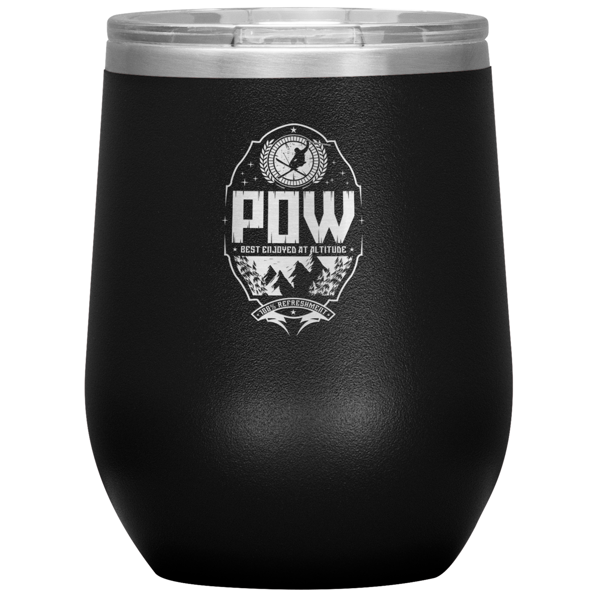 Pow Best Enjoyed At Altitude Wine 12oz Tumbler - Powderaddicts