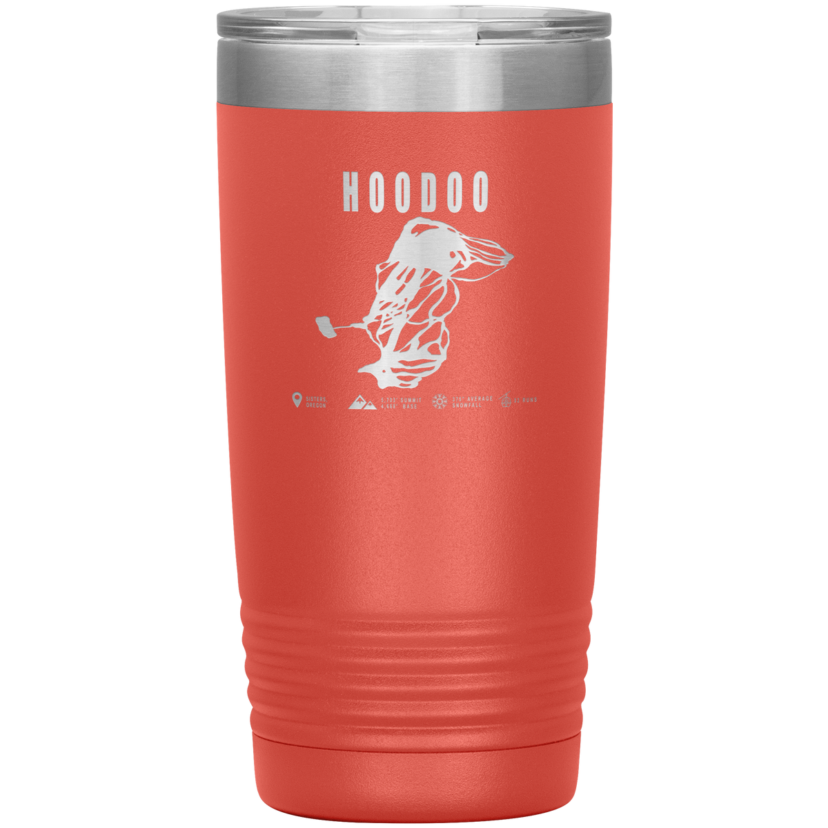 Hoodoo, Oregon Ski Trail Map 20oz Tumbler - Powderaddicts
