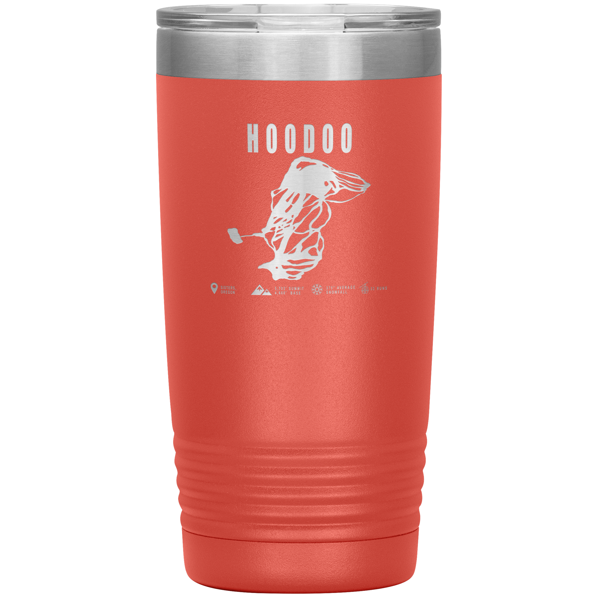 Hoodoo, Oregon Ski Trail Map 20oz Tumbler - Powderaddicts