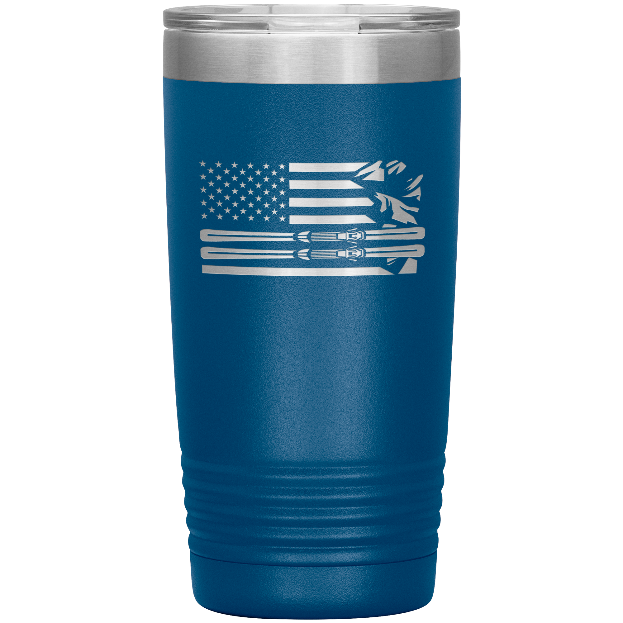 USA Ski Flag 20oz Tumbler - Powderaddicts