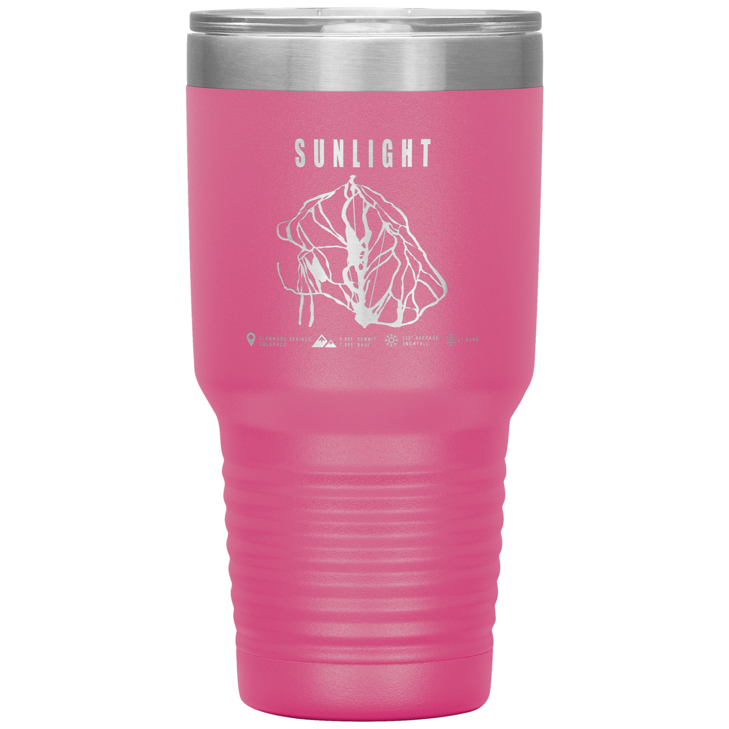 Sunlight Colorado Ski Trail Map 30oz Tumbler - Powderaddicts