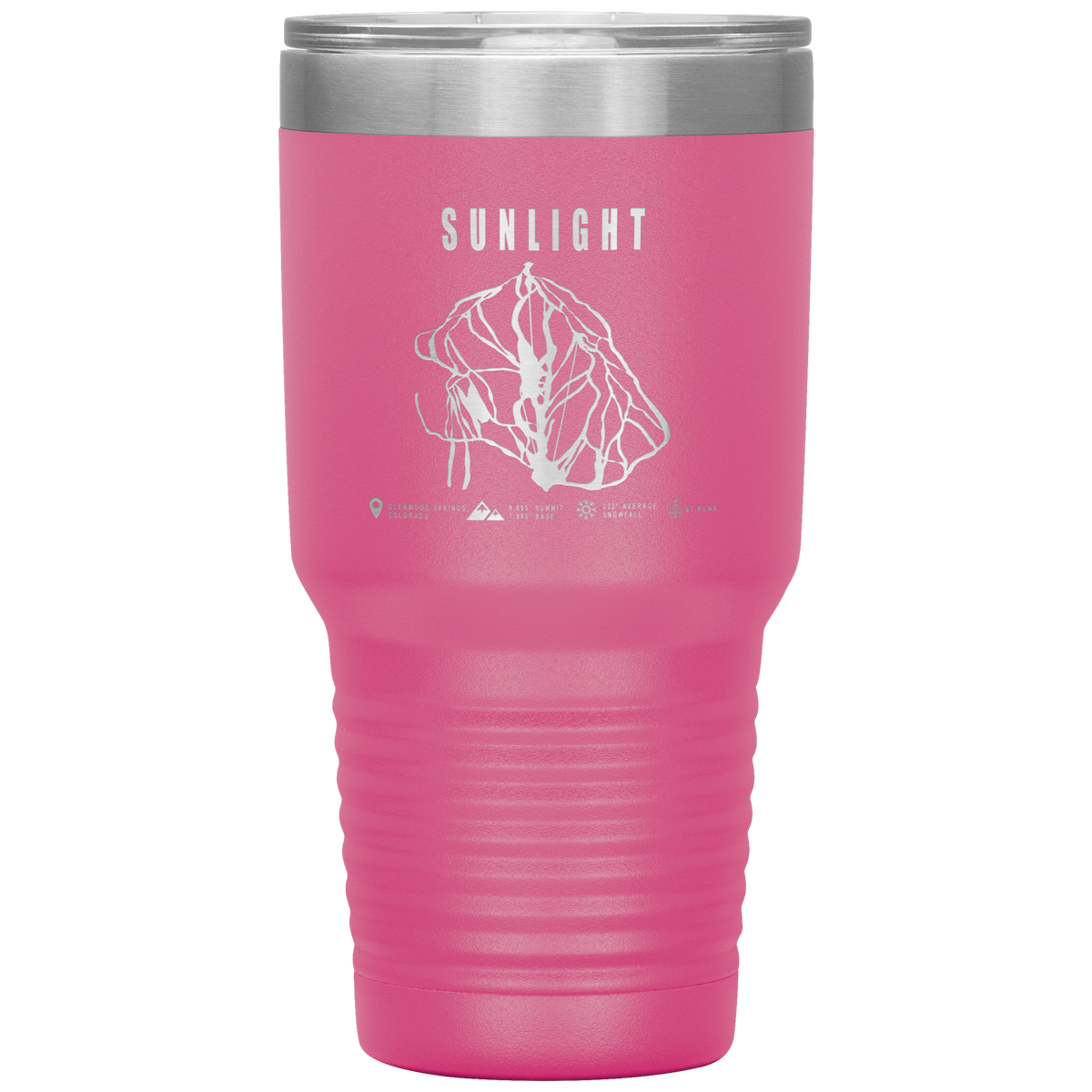 Sunlight Colorado Ski Trail Map 30oz Tumbler - Powderaddicts