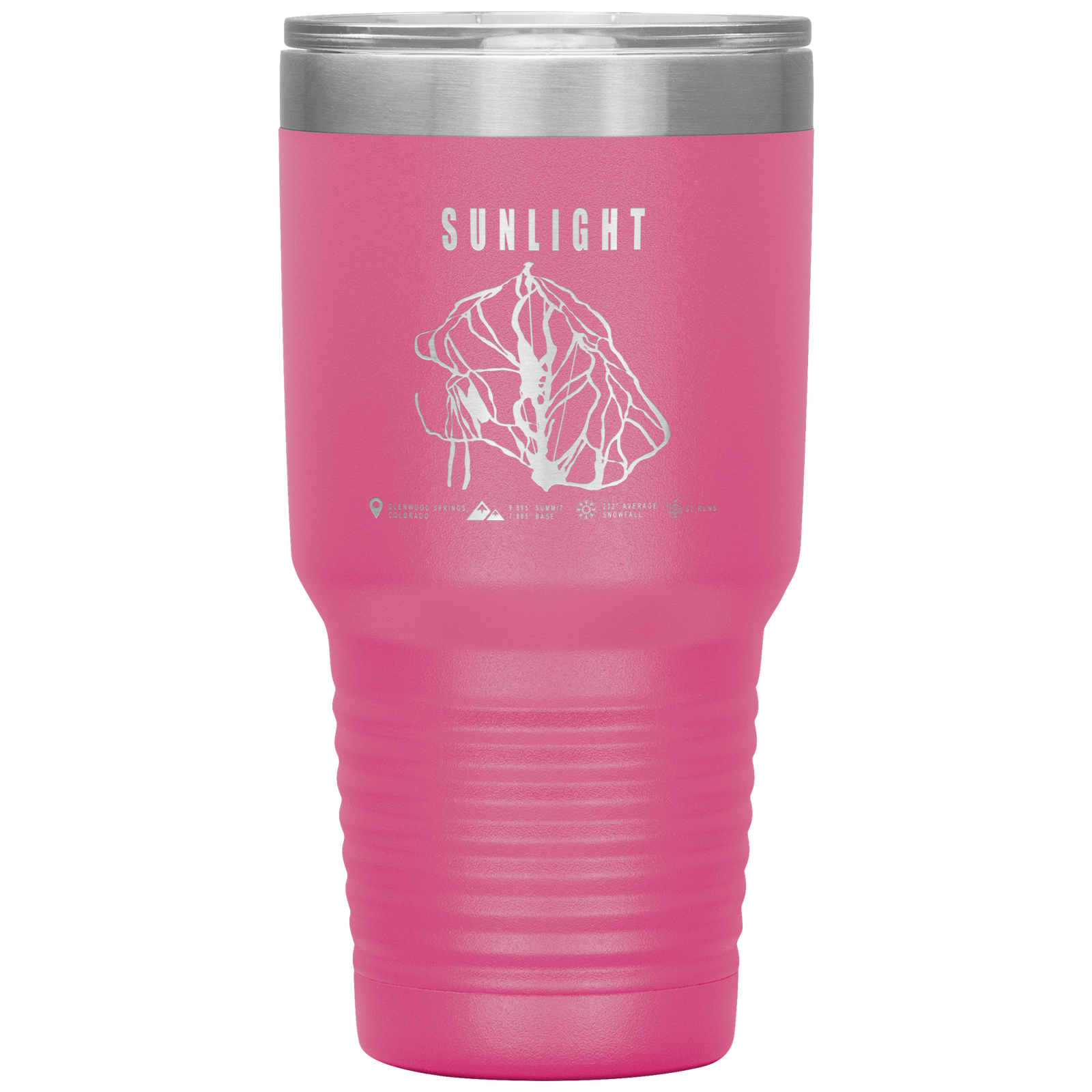 Sunlight Colorado Ski Trail Map 30oz Tumbler - Powderaddicts