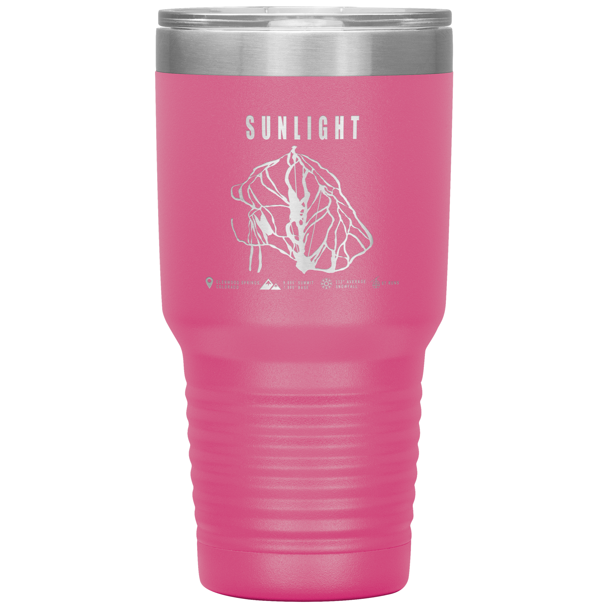 Sunlight Colorado Ski Trail Map 30oz Tumbler - Powderaddicts
