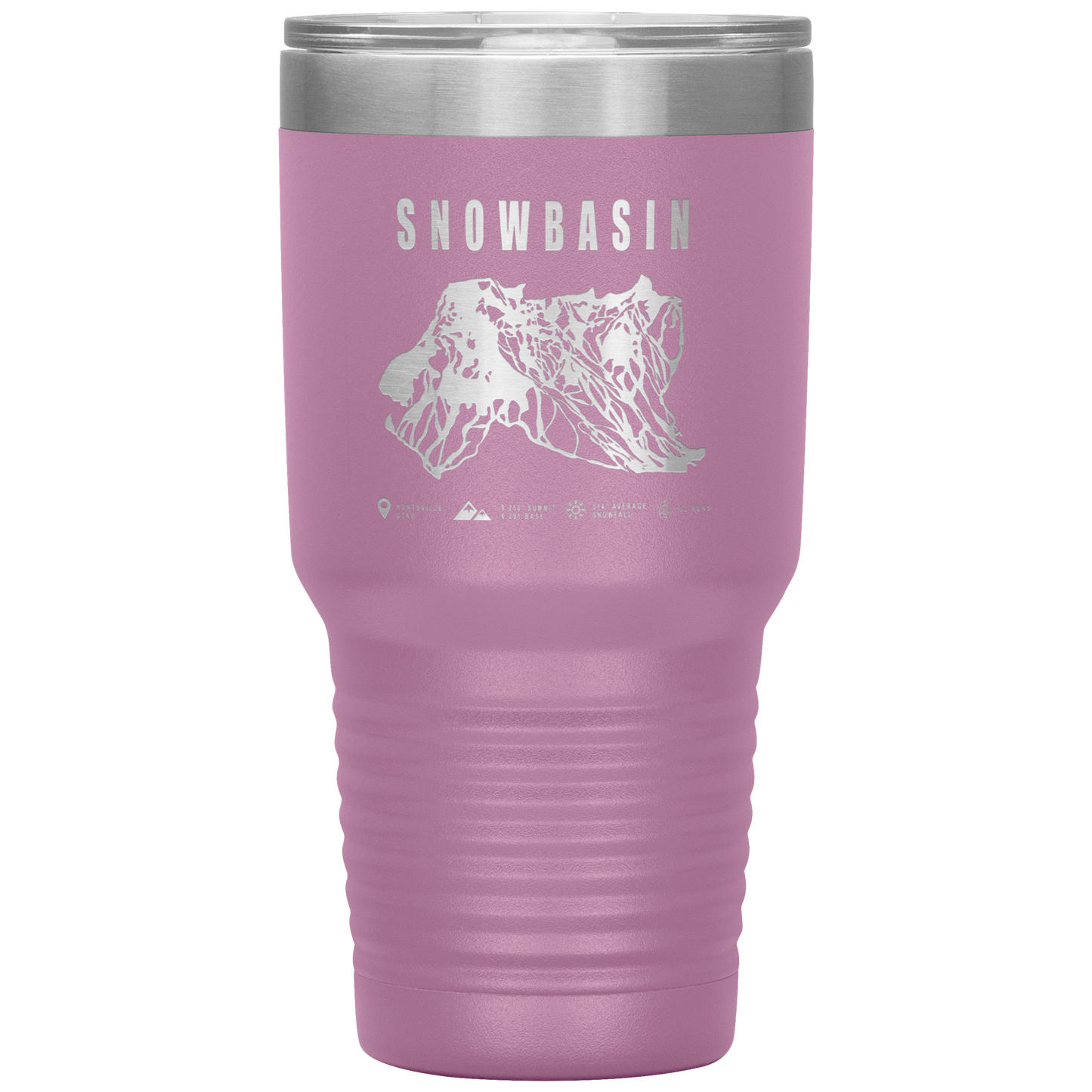 Snowbasin, Utah Ski Trail Map - 30oz Tumbler - Powderaddicts