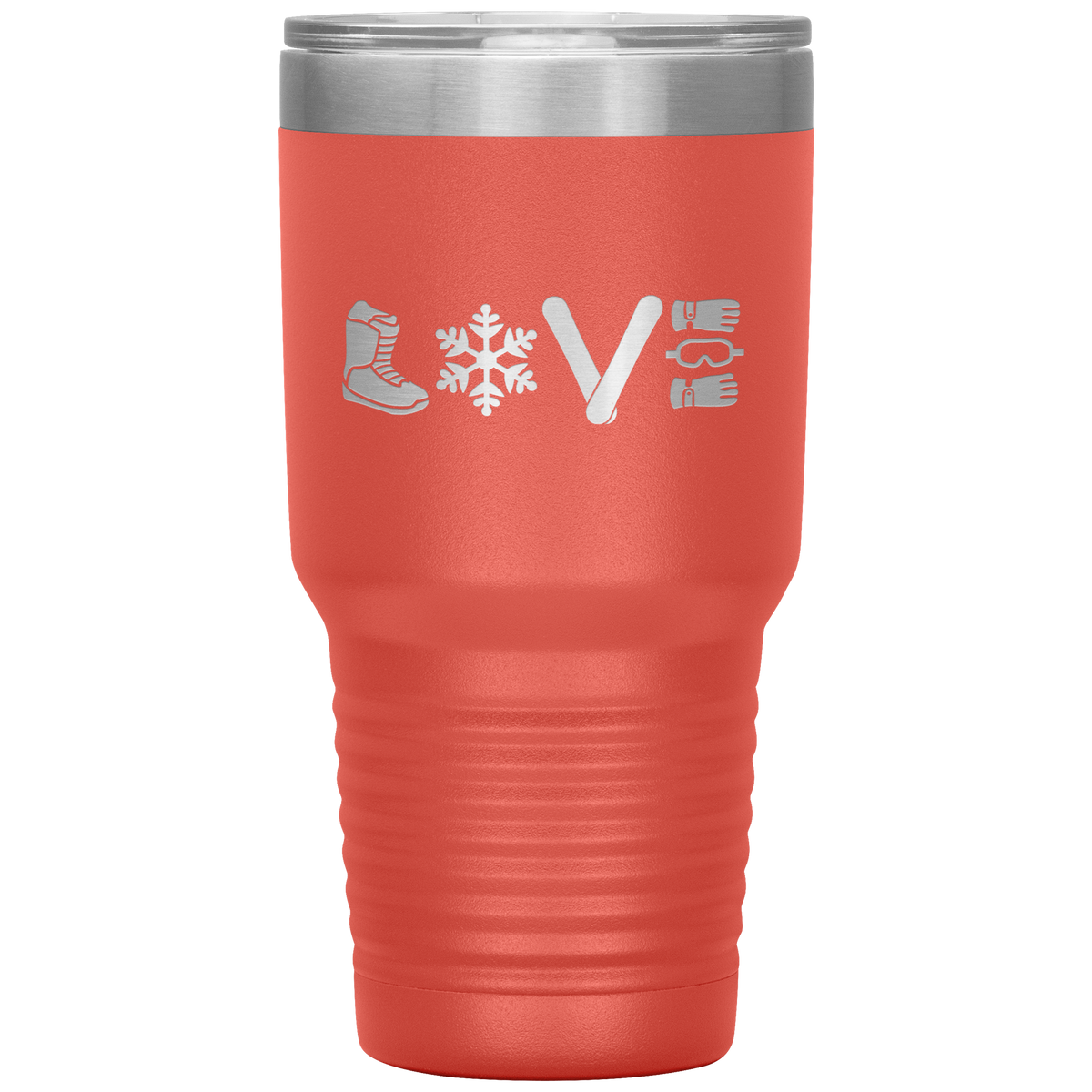 Love Snowboard Symbols 30oz Tumbler - Powderaddicts