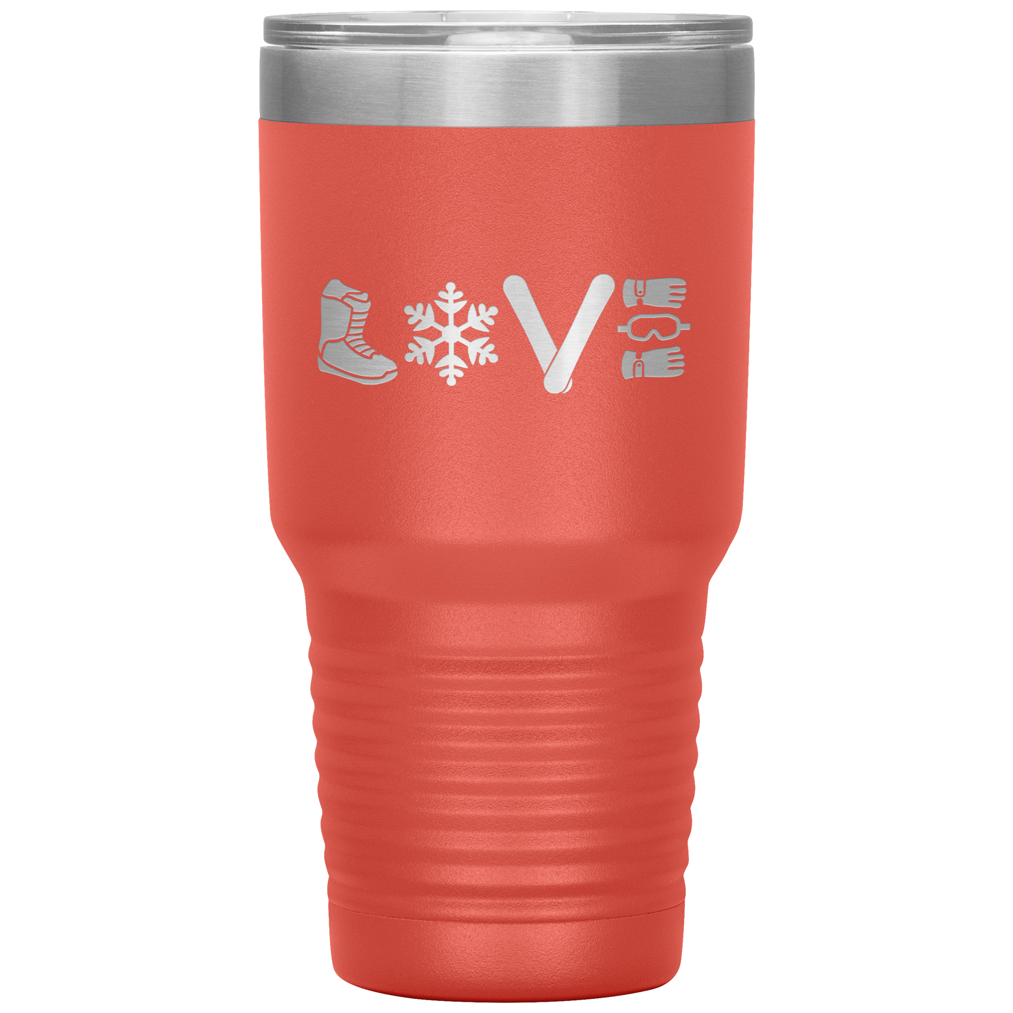 Love Snowboard Symbols 30oz Tumbler - Powderaddicts
